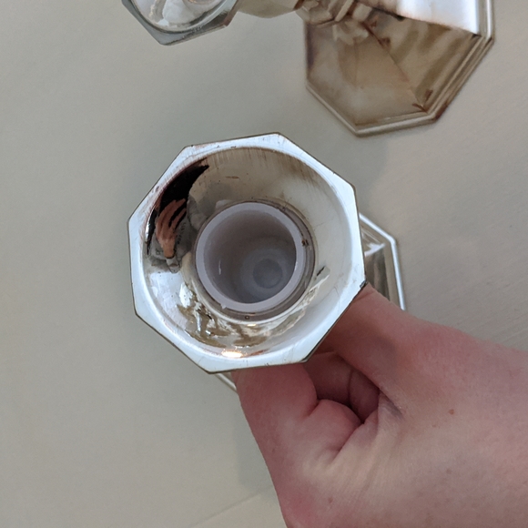 Silver-Colored Candlestick Holders (Set of 2) - Picture 4 of 8